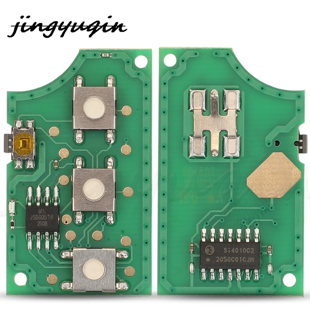 jingyuqin 4 Buttons Remote Car Key Circuit Board Fob 315MHZ 1J0959753AM / 1J0959753DC For VW Volkswagen Golf 2009 NBG92596263