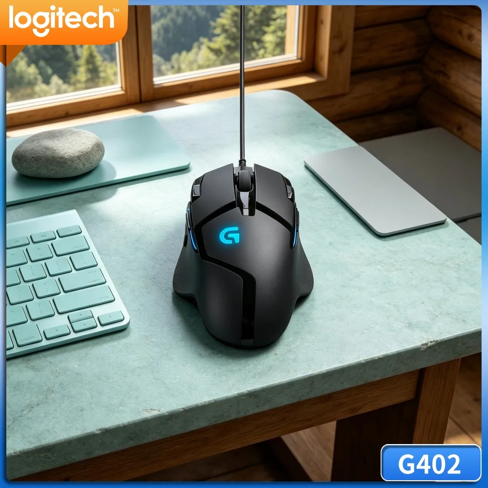 Logitech G402 Hyperion Fury Gaming Mouse 1Ms Quick Response Polling Rate Fusion Engine Tech For Casual Game Enthusiasts