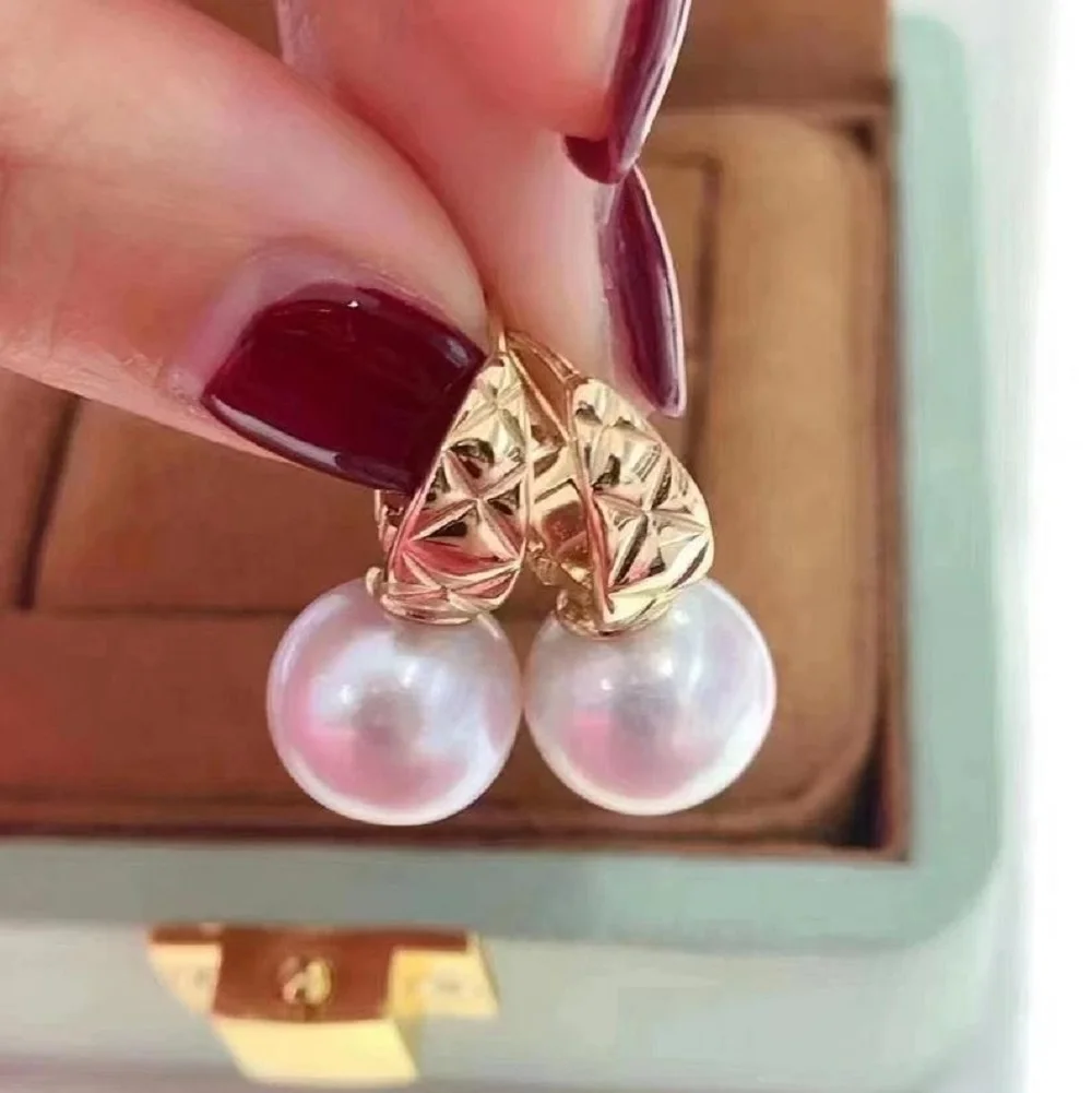 

Великолепные и изысканные серьги с круглым жемчугом Южных морей размером 10–11 мм из натурального жемчуга 925-х годов