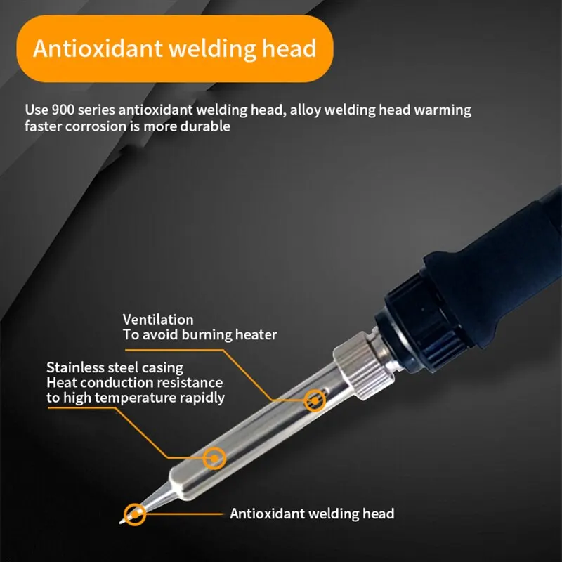 80W Digital Display Electric Soldering Iron Household Welding Adjustable Temperature Welding Pen Maintenance Tool Set