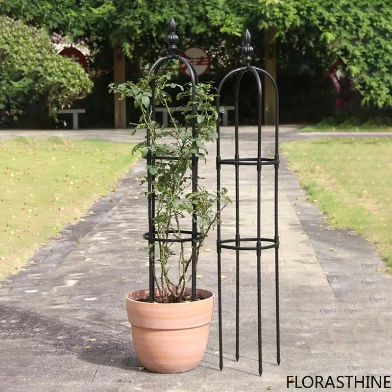 Obelisk Garden Arch Trellis Plant Support Rustproof Frame Climbing Flowers Vines Stand Indoor Outdoor Floral Decor