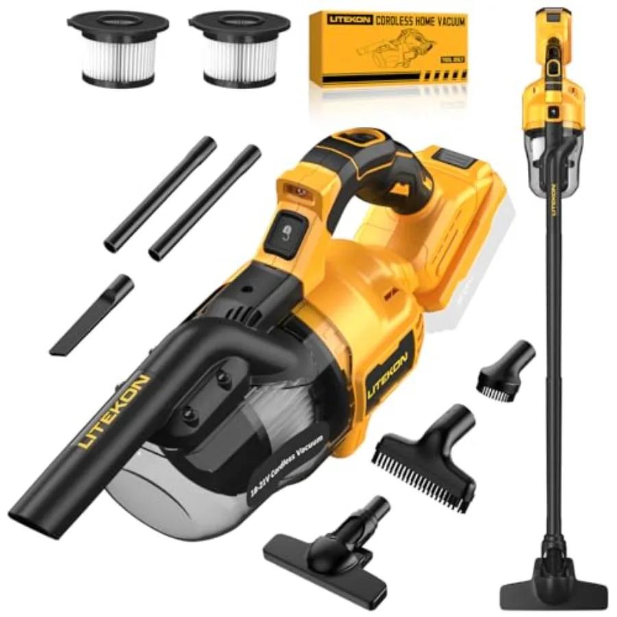 

Беспроводной пылесос, совместимый с аккумулятором DEWALT 20V Max, без аккумулятора, ручной пылесос с питанием от батареи для деревянных полов