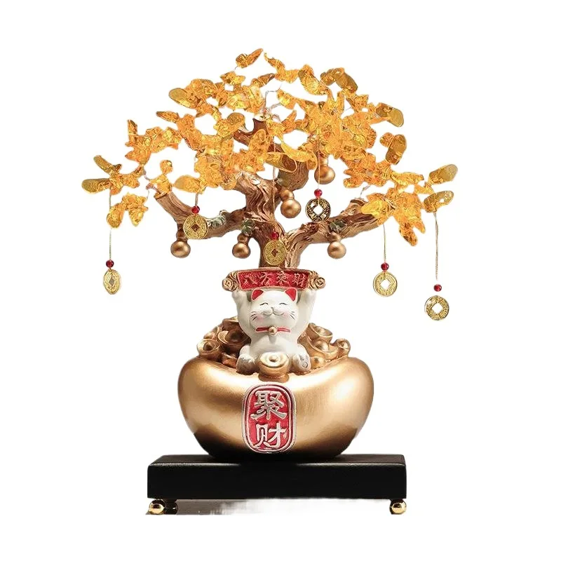 

Fortune Tree Money Tree Ornament Office Store Front Desk Decoration