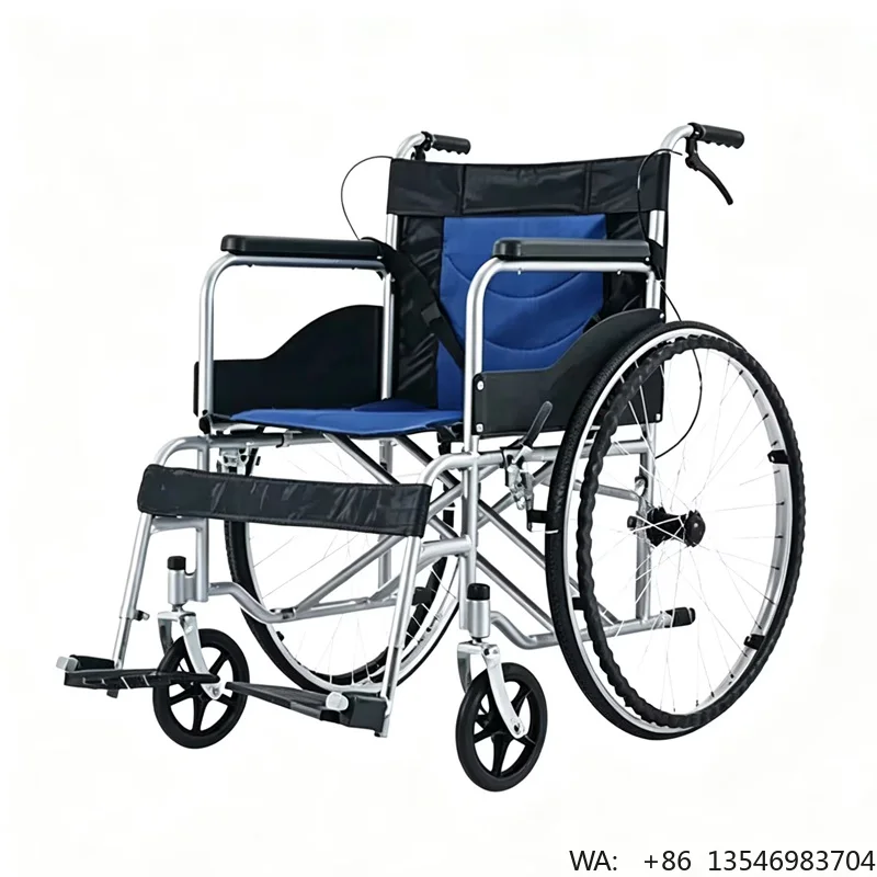 High Strength Lightweight Folding Manual Wheelchair with CE ISO Certification Durable Design 1 Year Warranty for Medical Use