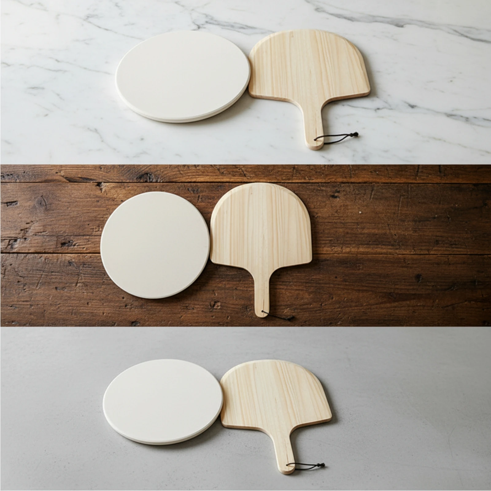 Pizza Stone with Wooden Peel Professional-Grade Cordierite Pizza Stone Bakeware Heavy Duty Versatile for Home Bakers