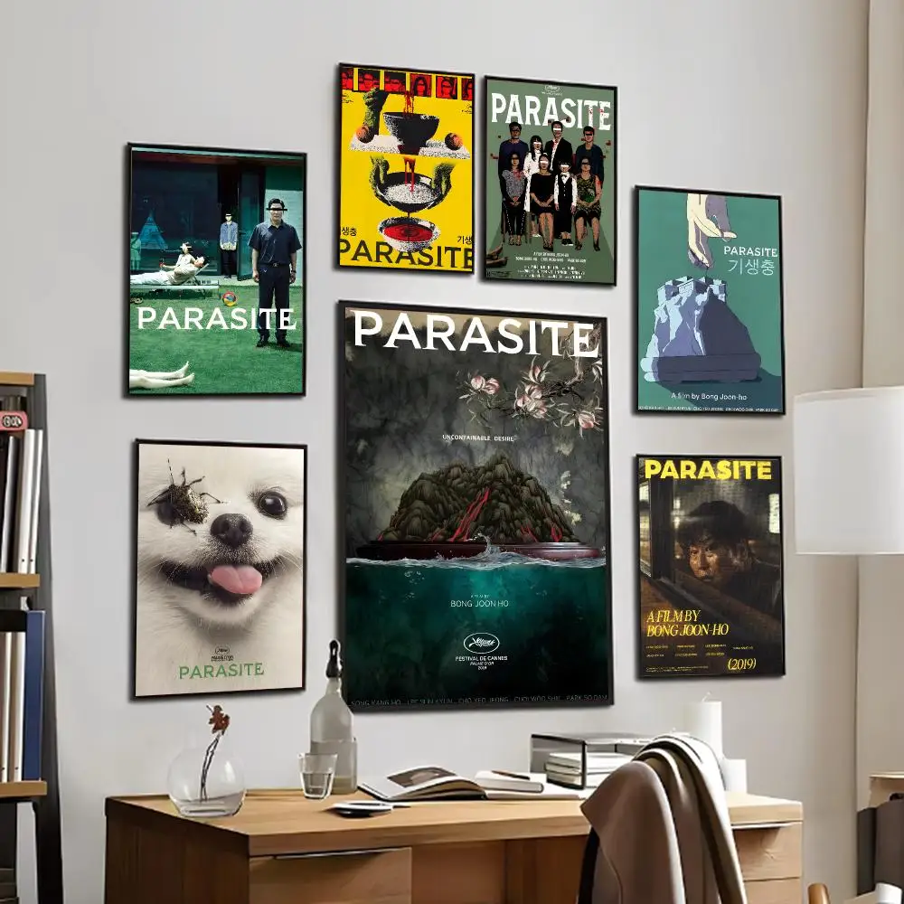 Thriller Movie P-parasite Poster Contemporary Wall Art Decor Collection for Modern Home Interior Design
