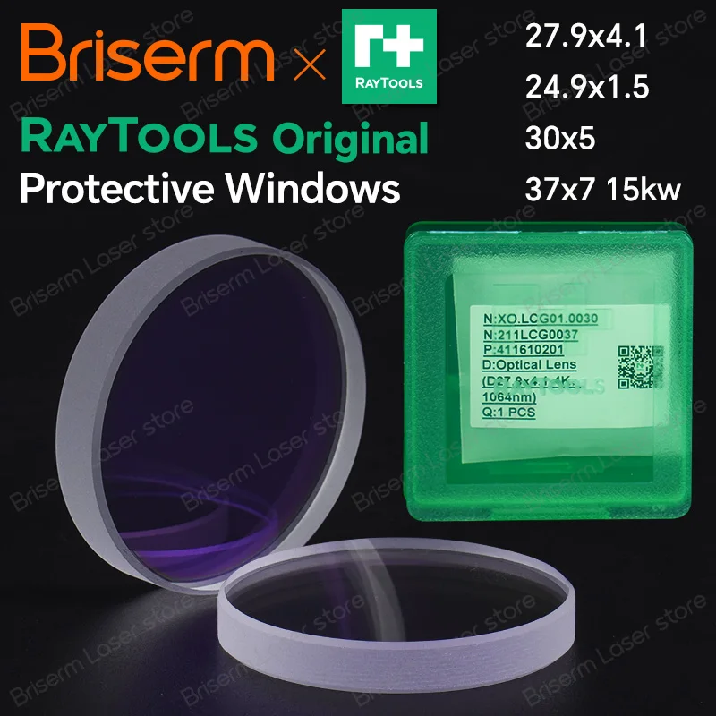 Lente Original Raytools 27.9x4.1 24.9x1.5, Lente Protectora Láser Raytools, Lente Láser de Fibra Óptica Raytools BM110 BM111 BM109 BM06K