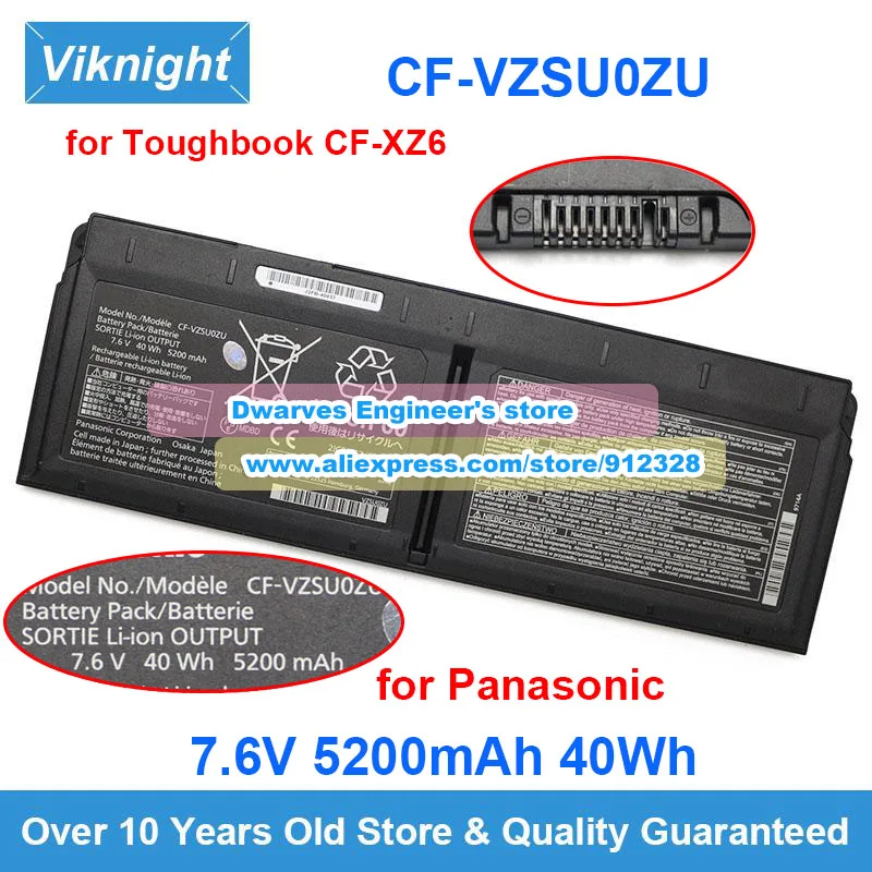 

Genuine 7.6V 5200mAh 40Wh CF-VZSU0WU Battery CF-VZSU0ZU for Panasonic Toughbook CF-XZ6 CF-XZ68 CF-XZ6C CF-XZ6RD6VS CF-XZ6SF8