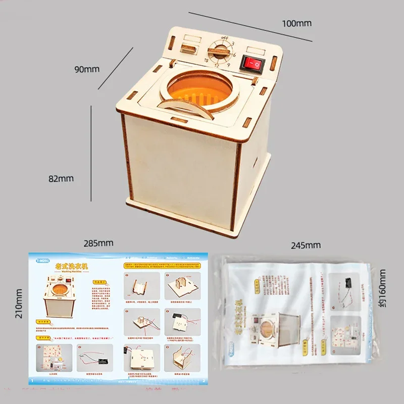 Giocattolo scientifico per bambini Lavatrice Tecnologia Gadget STEM Fisica Kit puzzle 3D in legno Apprendimento giocattoli educativi per bambini