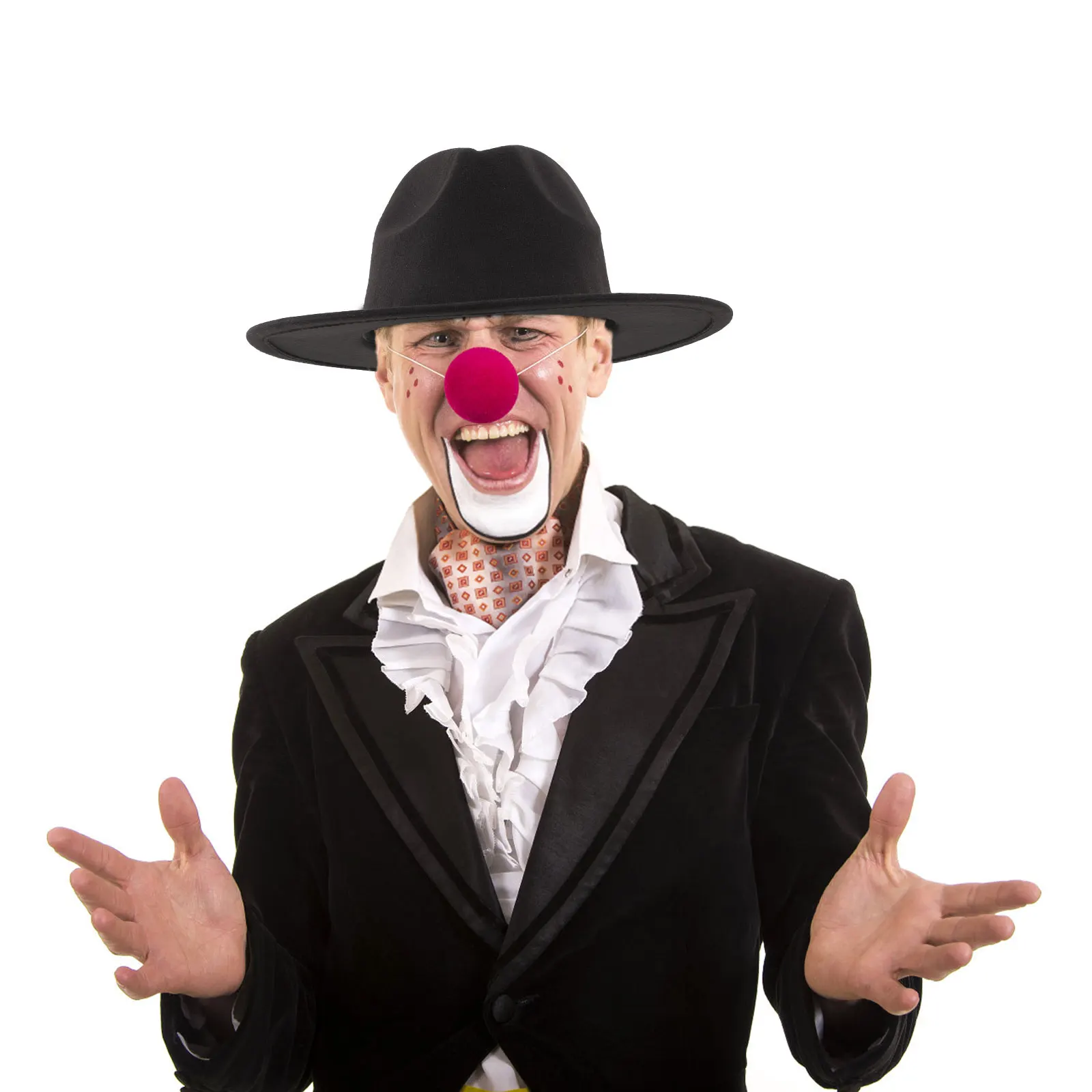 

Stylish Men Jazz Hat Black Wide Brim Lightweight Shape Modifying Breathable Fedora Hat for Outdoor Party Or Performance