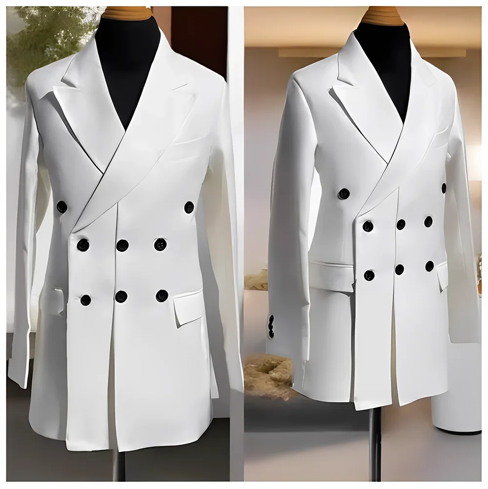 

Блейзер для мужчин, свадебный смокинг, одинарный пиджак, модная одежда, двубортный дизайн, несколько цветов на заказ, мужской свадебный костюм