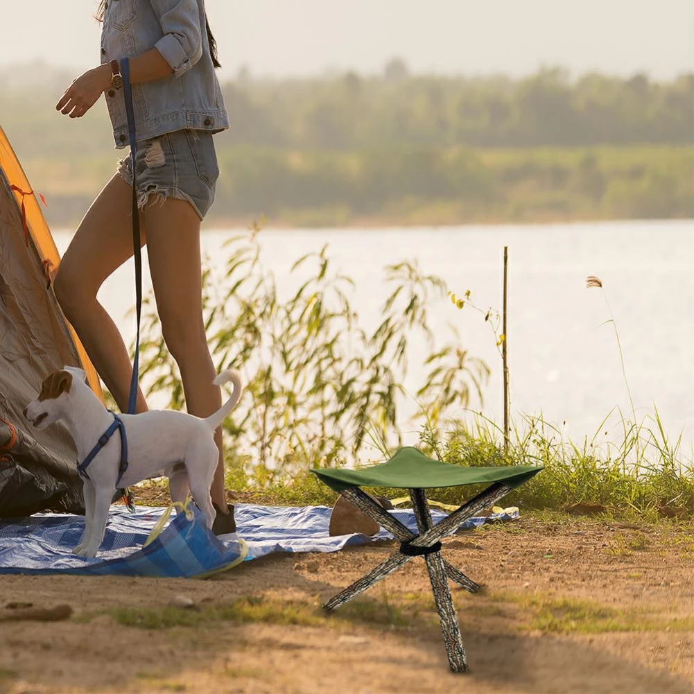 Taburete plegable para acampar, tela para pesca al aire libre, senderismo, mochilero, viaje, jardinería, silla de campamento portátil de lona impermeable