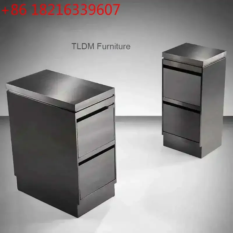 Light Luxury  Trolleys Beauty  Tool Cart Barber Shop Storage Cart with Drawer Brushed Stainless Steel  Furniture