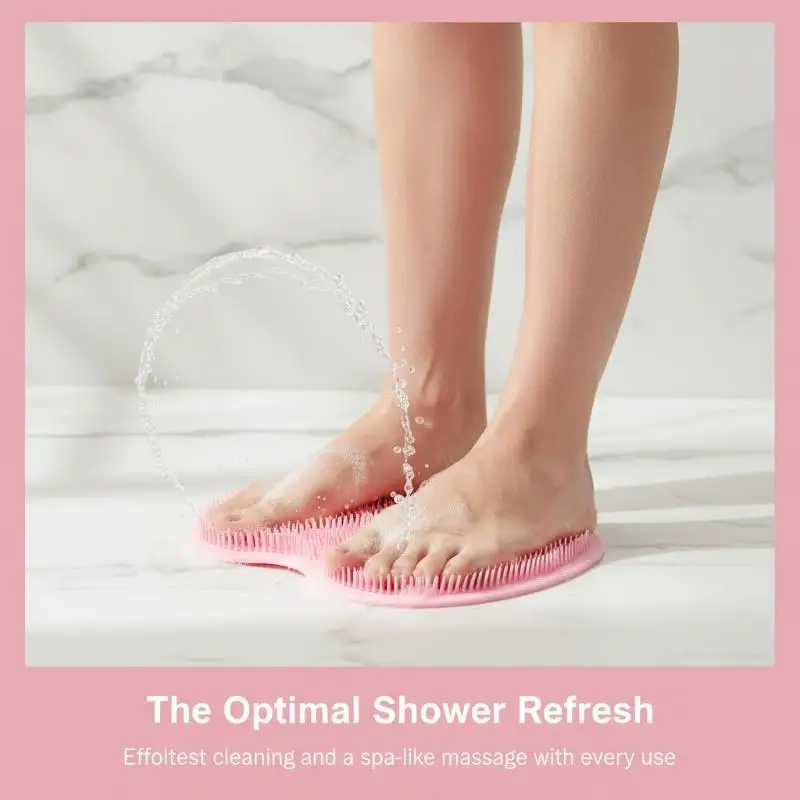 Shower Foot Scrubber Mat Back Washer Exfoliating Bath Wash Pad Wall Mounted Slip - view 2
