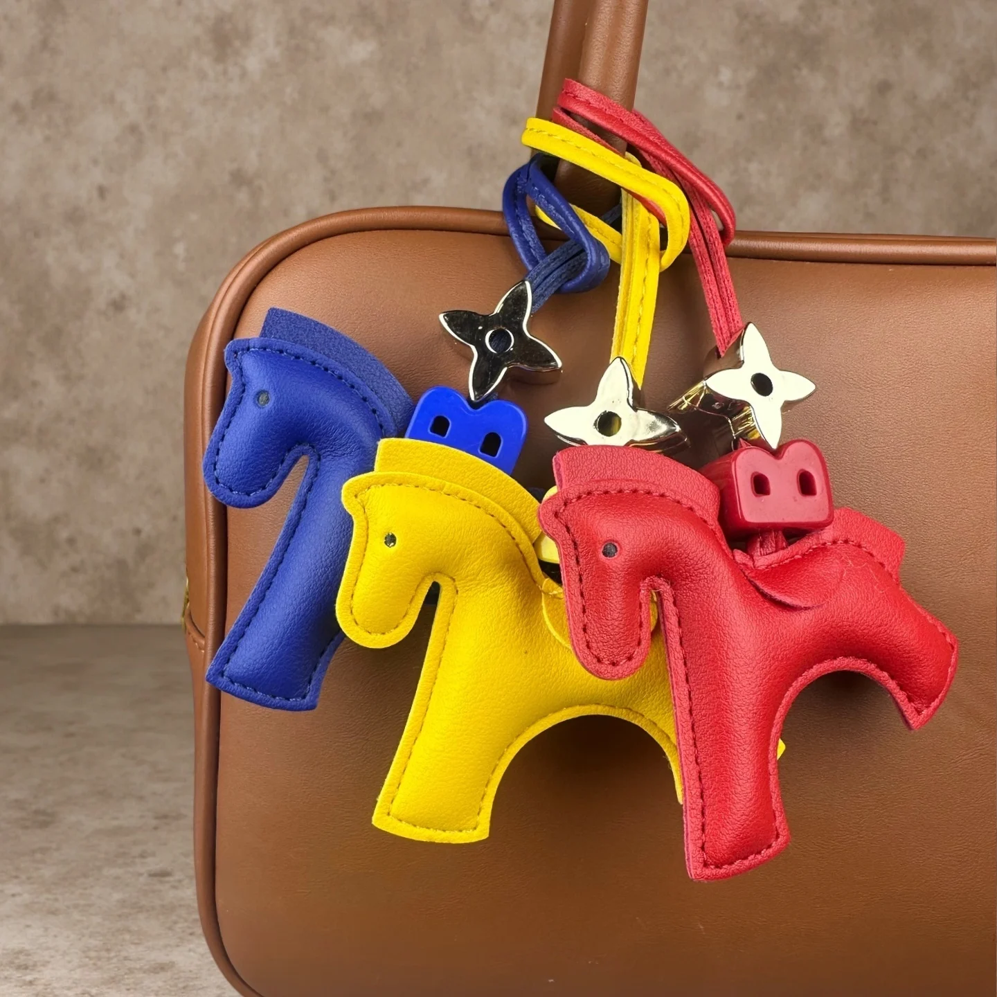 13 Color Cute PU Leather Pony Charm - Adorable Pony Keychain For Bag, Equestrian Accessory For Horse Lovers, Animal Pendant
