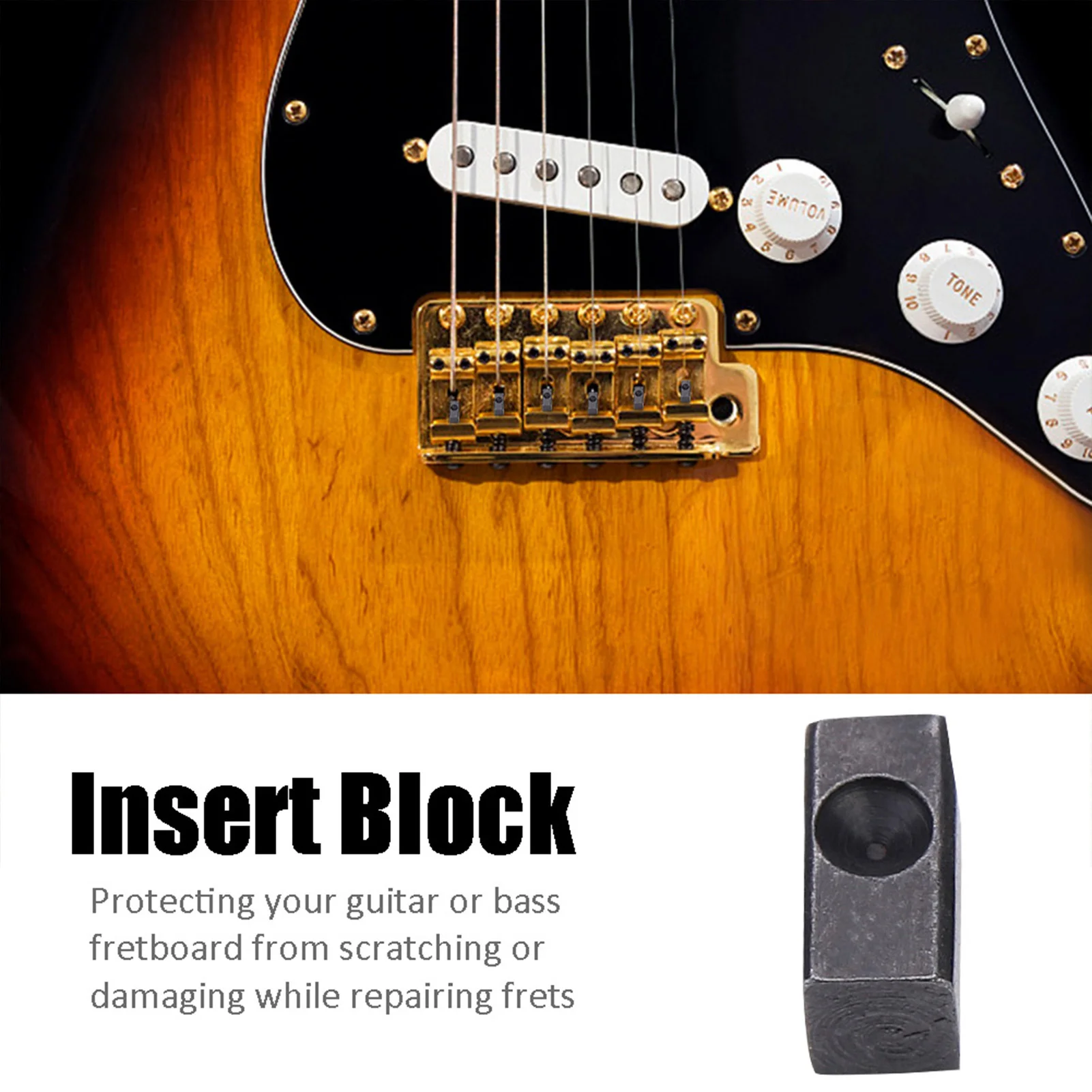Electric Guitar Tremolo Bridge Saddle Clamp Locking String Insert Block 6pcs Guitar Insert Block Tremolo