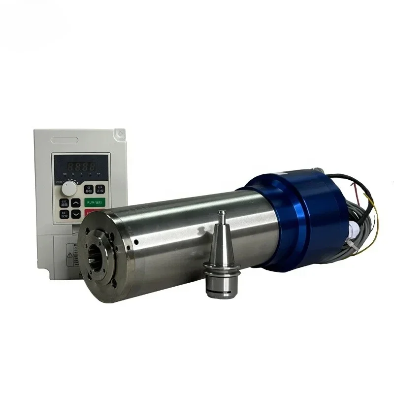 HOLRY Water Cooled 2.2kw 80mm Atc 24000 30000 Rpm Iso20 Water Cooling Spindle Motor With Mount Bracket Holder For Cnc Machine
