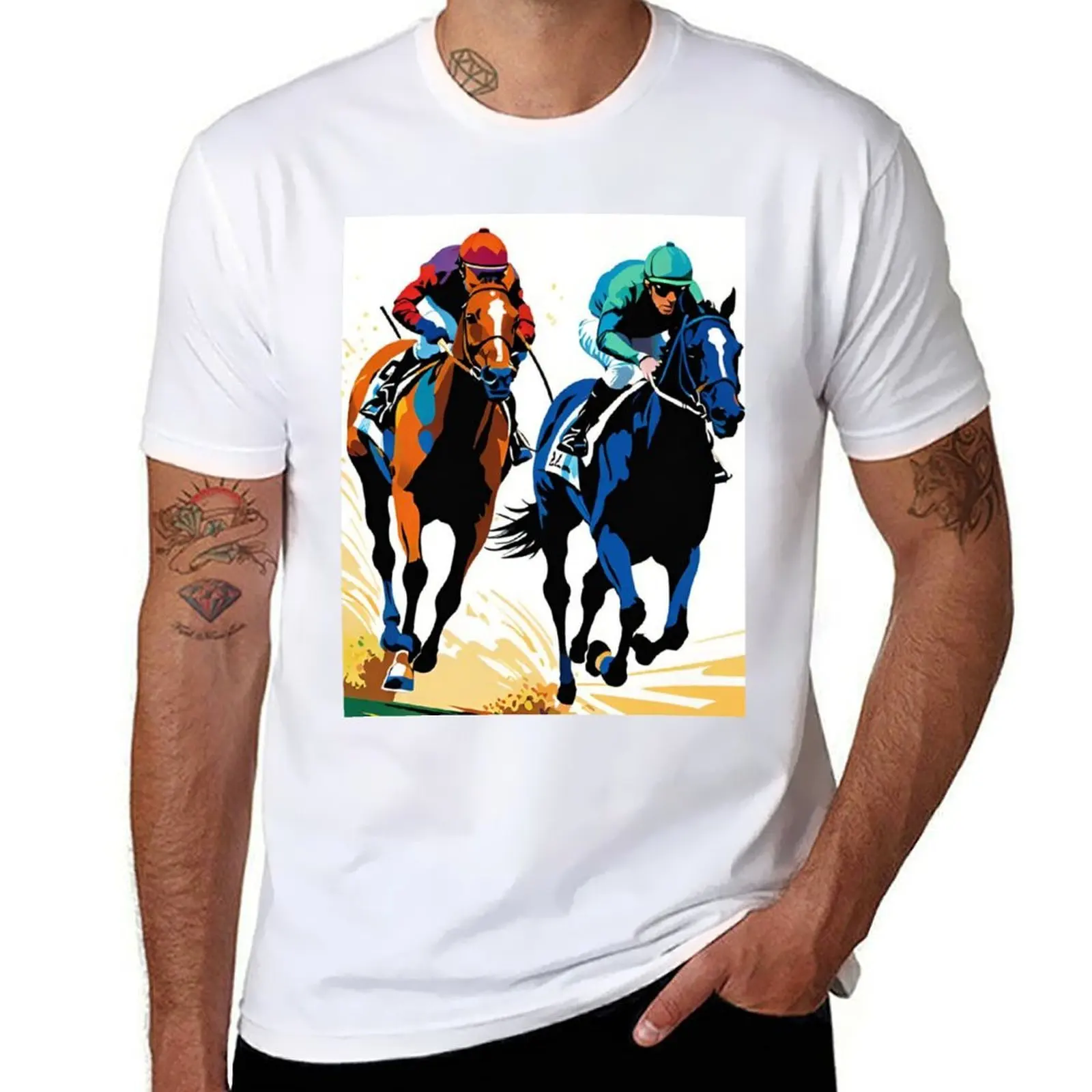 

Kentucky Derby Equestrian Silhouettes T-Shirt t shirt for man 100 percent cotton t shirts for man graphic funny T-Shirt
