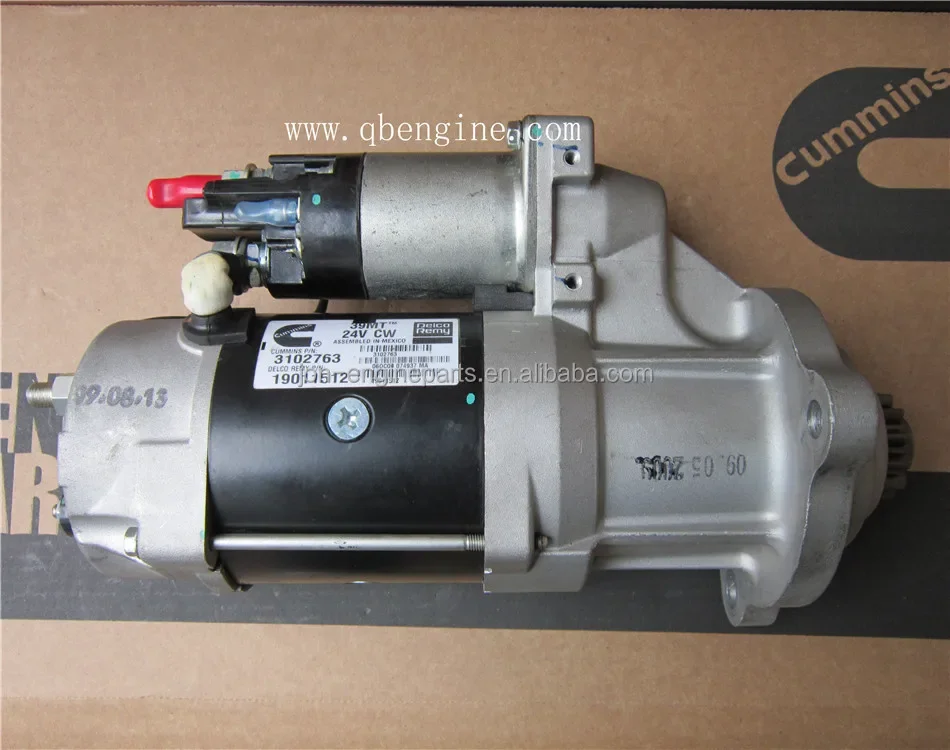 Cummins 6ct engine parts 3102763 5256416 5284106 starting motor 39MT 24V starter motor for engine ISC ISL QSC QSL