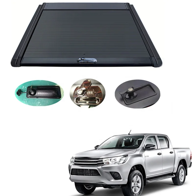 High Quality 4x4 Manual Aluminum Roller Shutter Pickup Truck Bed Tonneau Cover Fit Hilux Vigo 2005-2014 Extended Cab 1.52m Bed