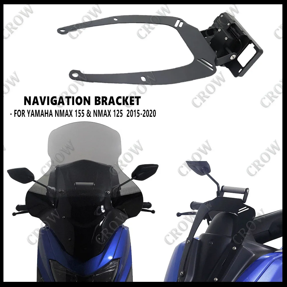 Motorcycle Accessory GPS Phone USB Wireless Charging Navigation Bracket Holder Mount Stand ForYamaha NMAX 125 155 2015-2020