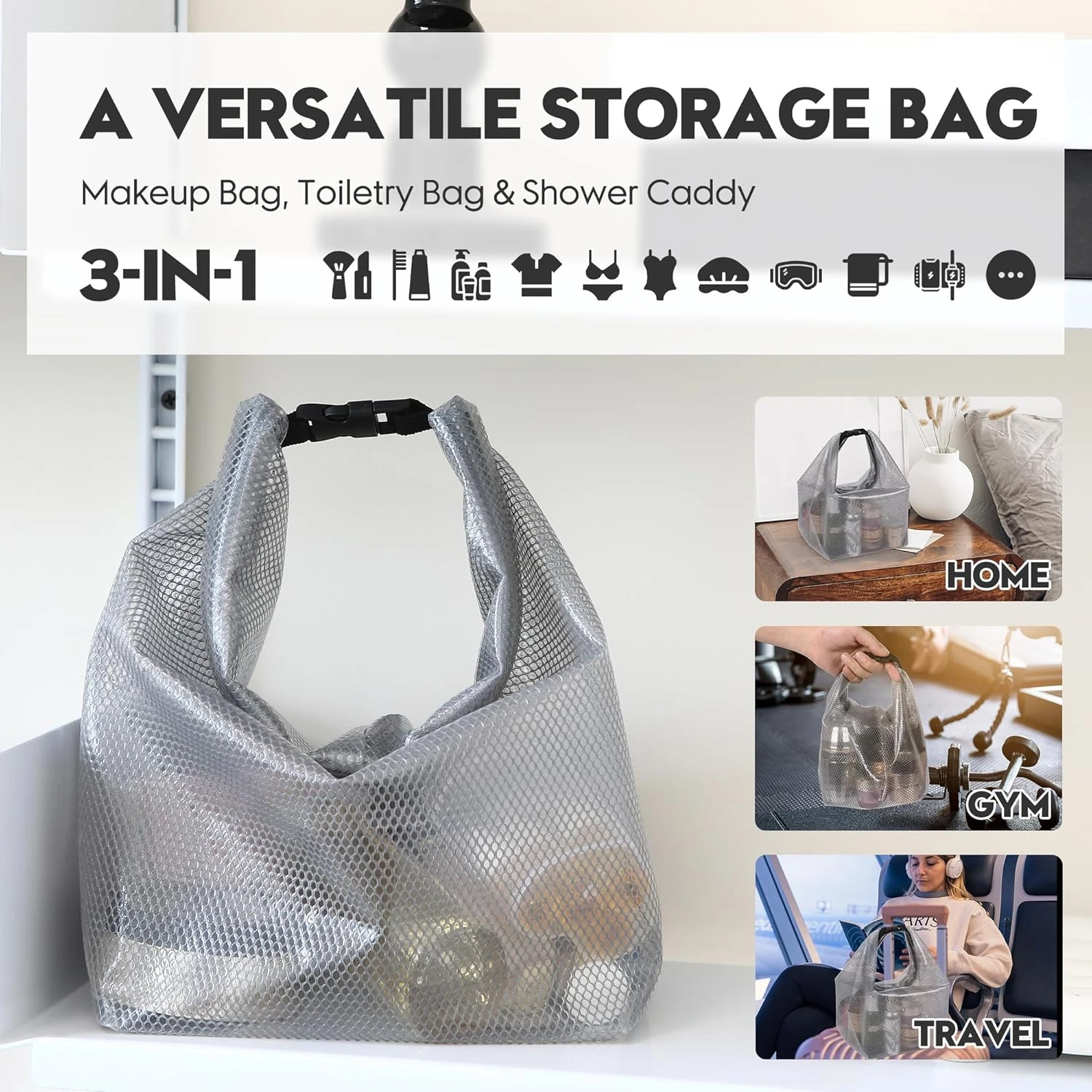Waterproof Storage Bag, Fitness Clothing, Swimming Bathroom, Large Capacity Drawstring, Men's And Women's Outdoor Toiletries Bag