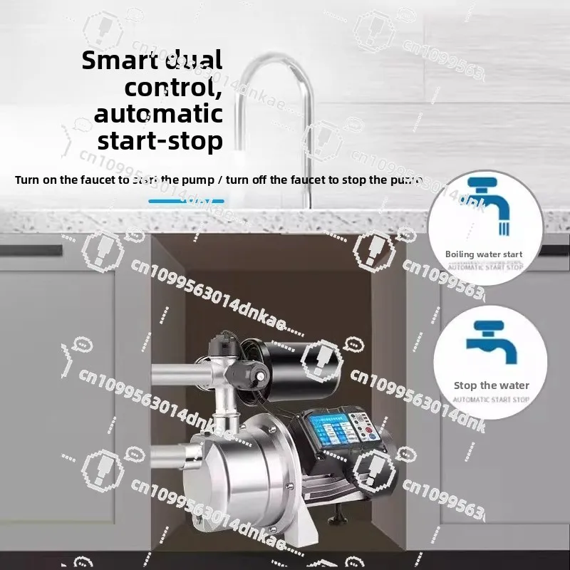 Automatic 220v Booster Self-priming Pump Household Well Tap Water Pressurization Pump Stainless Steel Jet Pump Suction