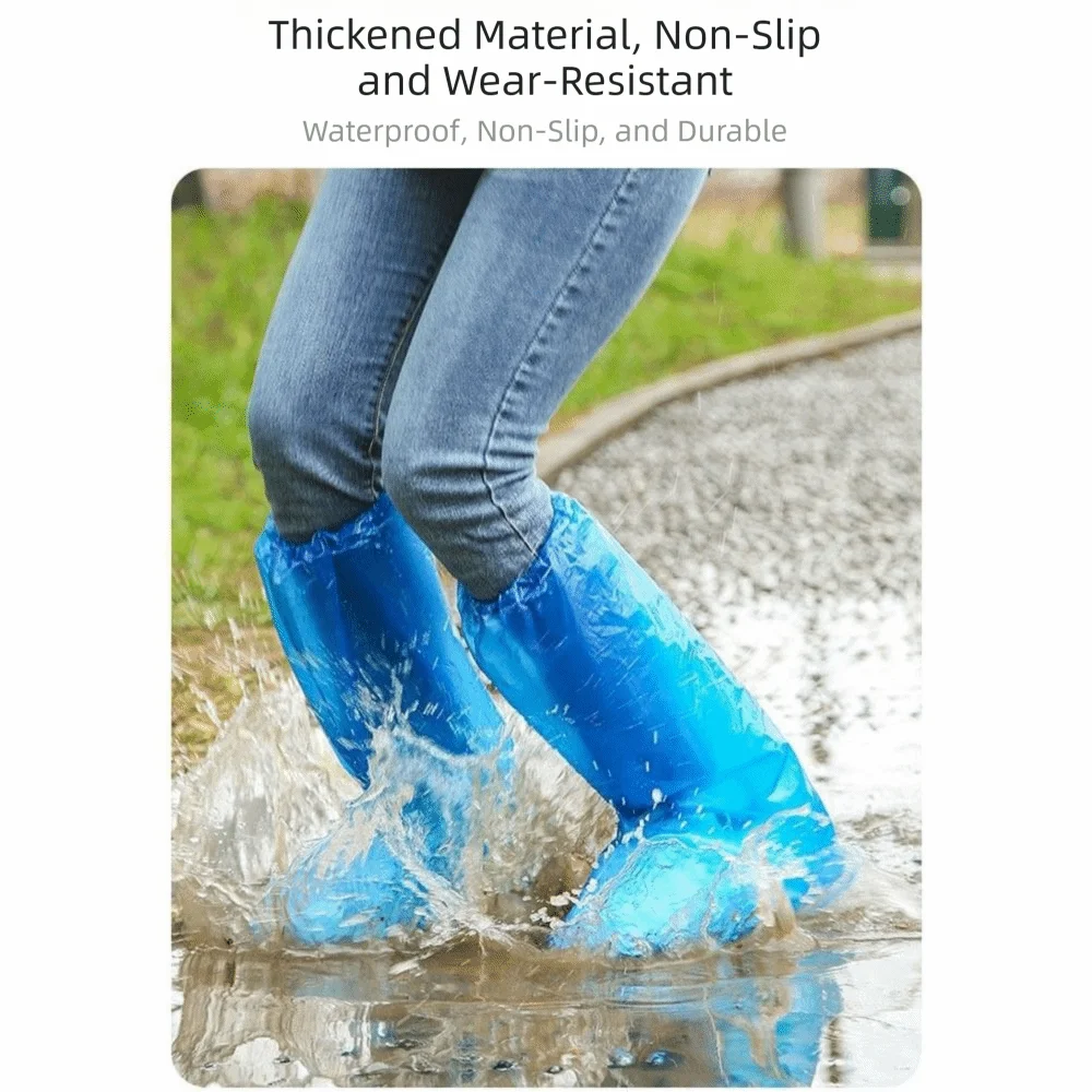10Pcs Disposable Rain Shoe Cover Waterproof Transparent Shoe Covers Rain Proof Thickened Isolation Foot Cover Rainy Days