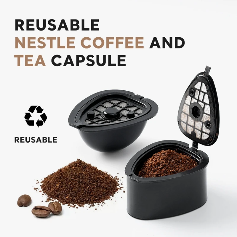 2In1 Coffee Capsule Pod For NESTLE ST 9662.62 Machine Refillable Filter Pod Replacement Coffee Capsule And Tea