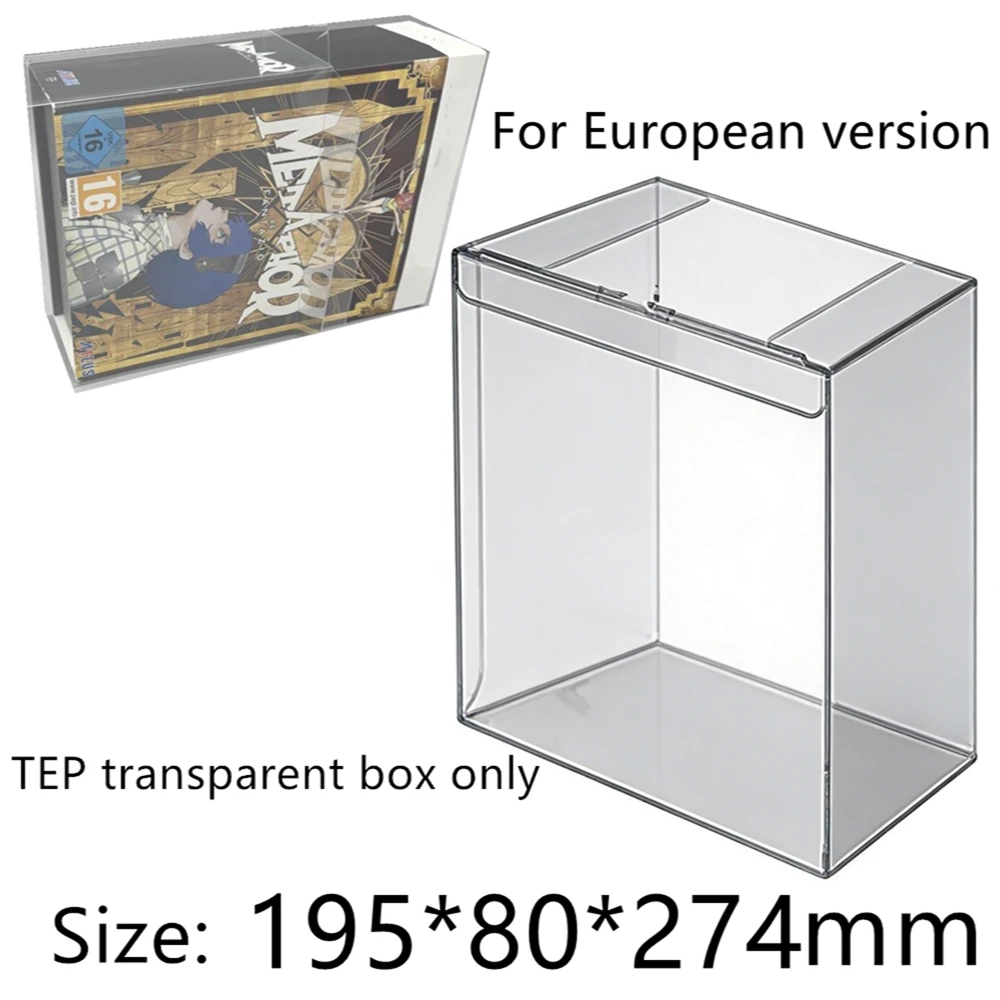 Transparent Box Protector For Metaphor: ReFantazio/PS5 Collect Boxes PET Storage Game Shell Clear Display Case