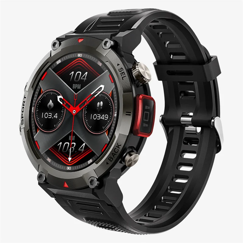 KE3 Flashlight Smart Watch 1.43inch Amoled Large Screen BT Call S100 Light  Smartwatch For Men Outdoor Sport Fitness Tracker