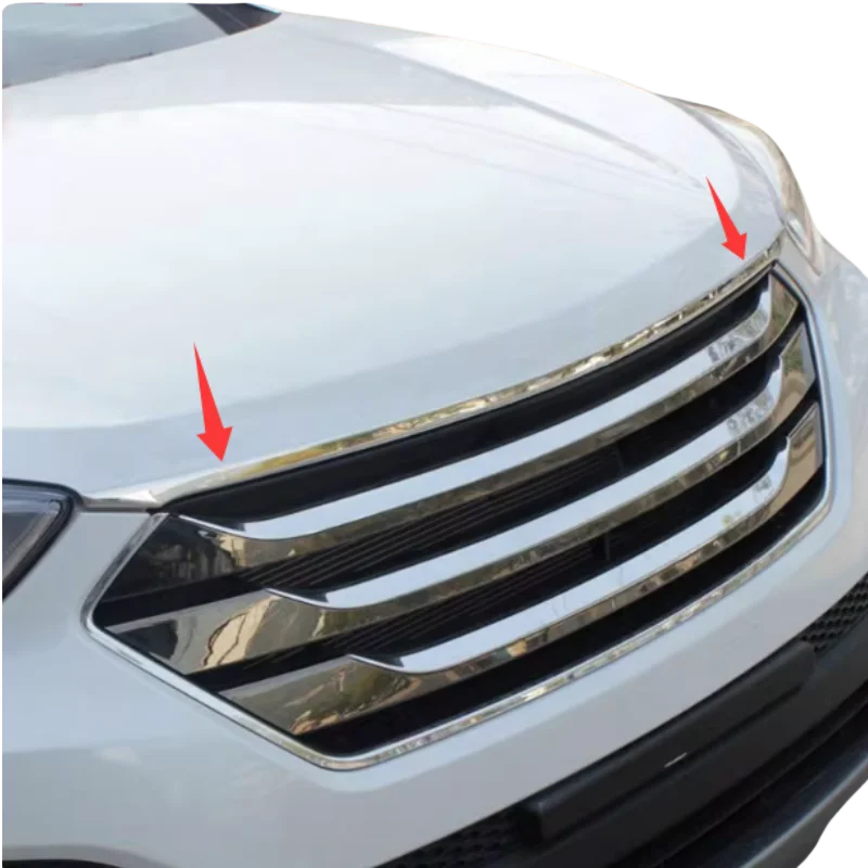 

High quality Stainless Steel car hood decorative strip For Hyundai Santa Fe IX45 2013 2014 2015 2016 2017,Car-Styling