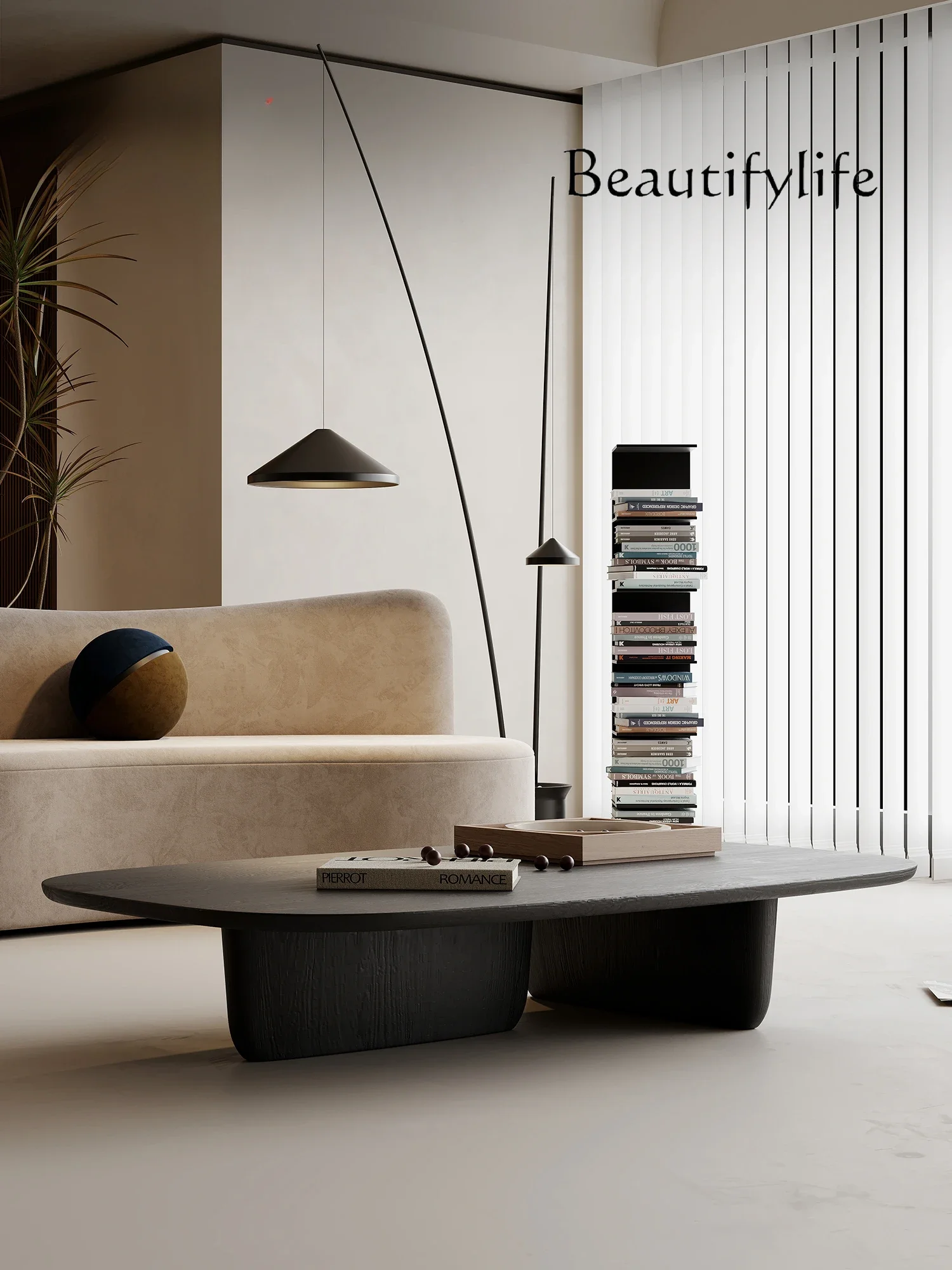 طاولة شاي من الخشب الصلب الأسود من N Qiji Wind مربعة بسيطة للسرير والإفطار نموذج غرفة الحد الأدنى طاولة شاي قصيرة الساق #5