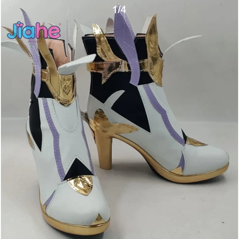 أزياء سبينا أستيرا التأثيرية لعبة هونكاي إمباكت 3 للرجال والنساء أحذية جلدية قصيرة للهالوين وعيد الميلاد بكعب عالٍ جديد #2