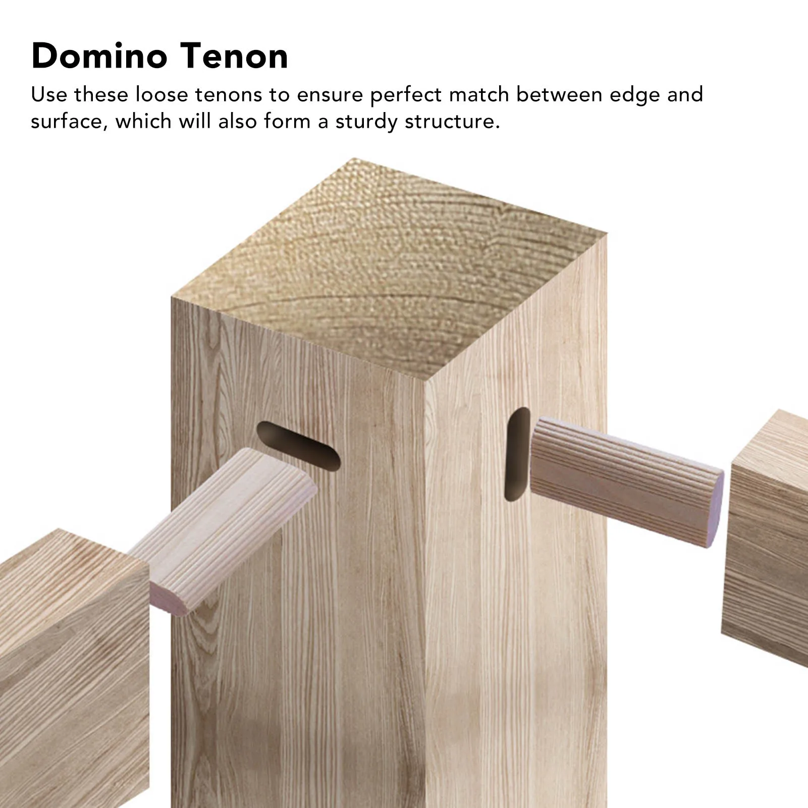 50Pcs 8x40mm Beech Wood Domino Tenons Loose Dowels Woodworking Joinery Biscuits Furniture Joint Connectors