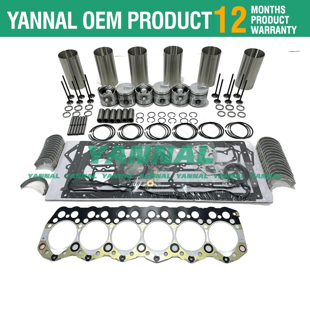 

New S6S engine Overhaul Rebuild Kit Piston Ring liner Bearing valve gasket Kit For Mitsubishi