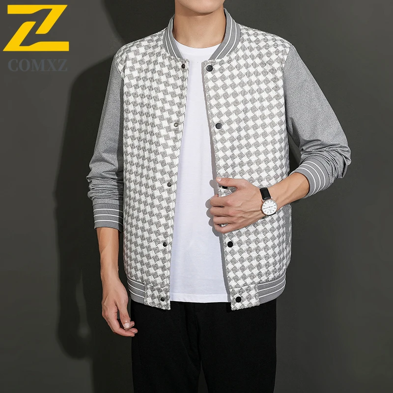 COMXZ 2025 Male Baseball Jacket New High Quality Trekking Comfortable Coat Premium Stylish Streetwear Casual Outerwear Top​