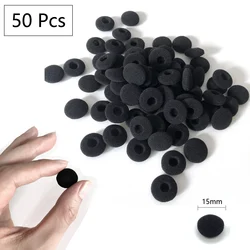 50 Stuks Mini Oortelefoon Katoen Filter 15Mm Spons Oorkussens Kussen Anti-Slip Flexibele Headset Katoenen Hoes Oorkussen Voor Hoofdtelefoon