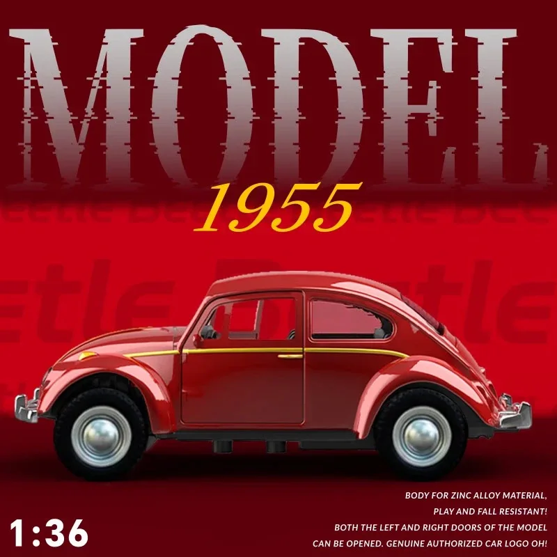 1:36 1955 classique rétro Golfe Beetle alliage retirer jouet modèle de voiture garçons modèle de voiture simulation pour enfants