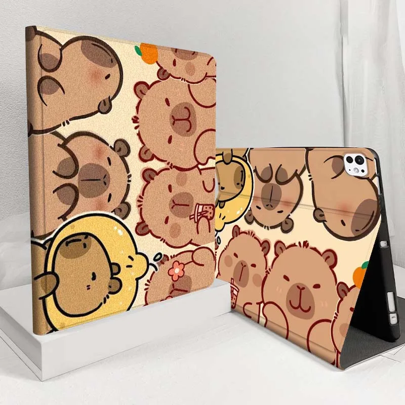 

Capybara comic panels expressions For iPad Pro Air 5 4 3 13 11 8 7 6 5 10th 7th 6th 10.5 12.9 10.9 Tablet Case