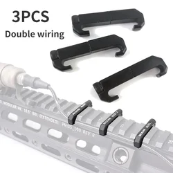 Tactical 3PCS Arson Machine Cable Management MLOK WireGuide System For M300 M600 PEQ Flashlight Switch Cable Clip
