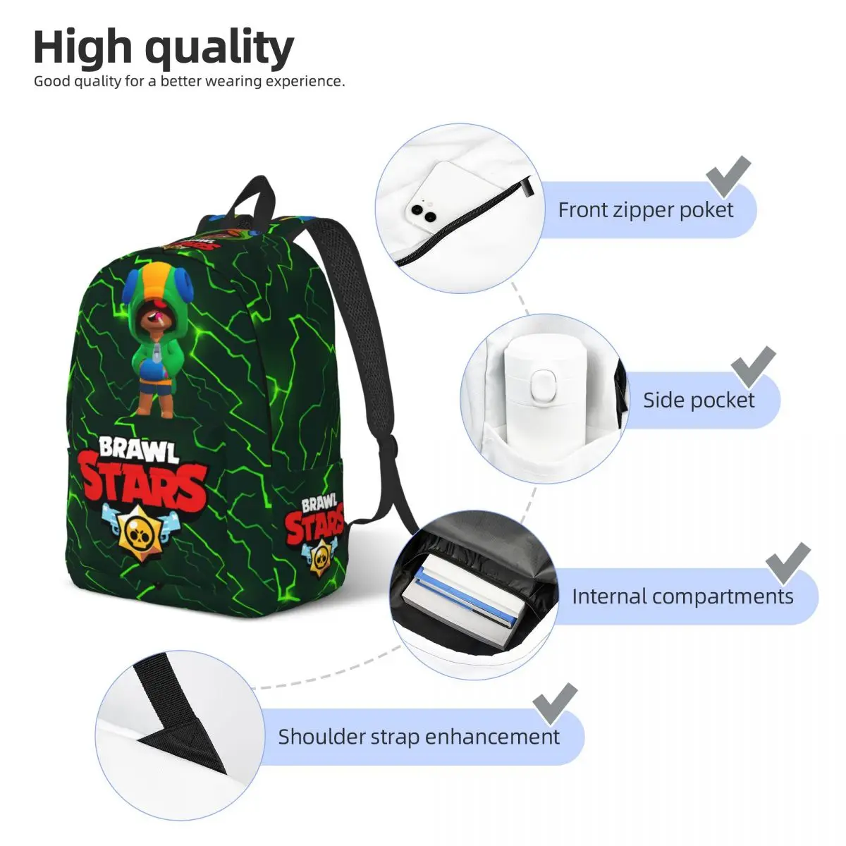 Mochila trançada para homens e mulheres, sacos de lona para adolescentes, estudante, caminhadas, viagem, mochila, faculdade, ao ar livre