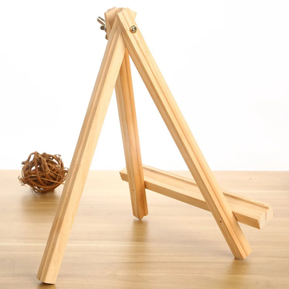 Small Easel for Picture Photo Display Tabletop Stand with Canvas Phone Tripod Wood Painting Triangle A-Frame Graffiti