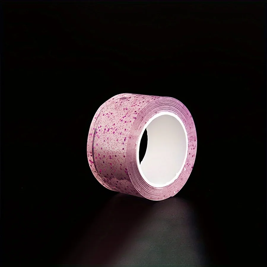 1 Roll 0.78×118 Inch Reusable Double-sided Tape Color Transparent Nano Double-sided Tape For Bubble Blowing