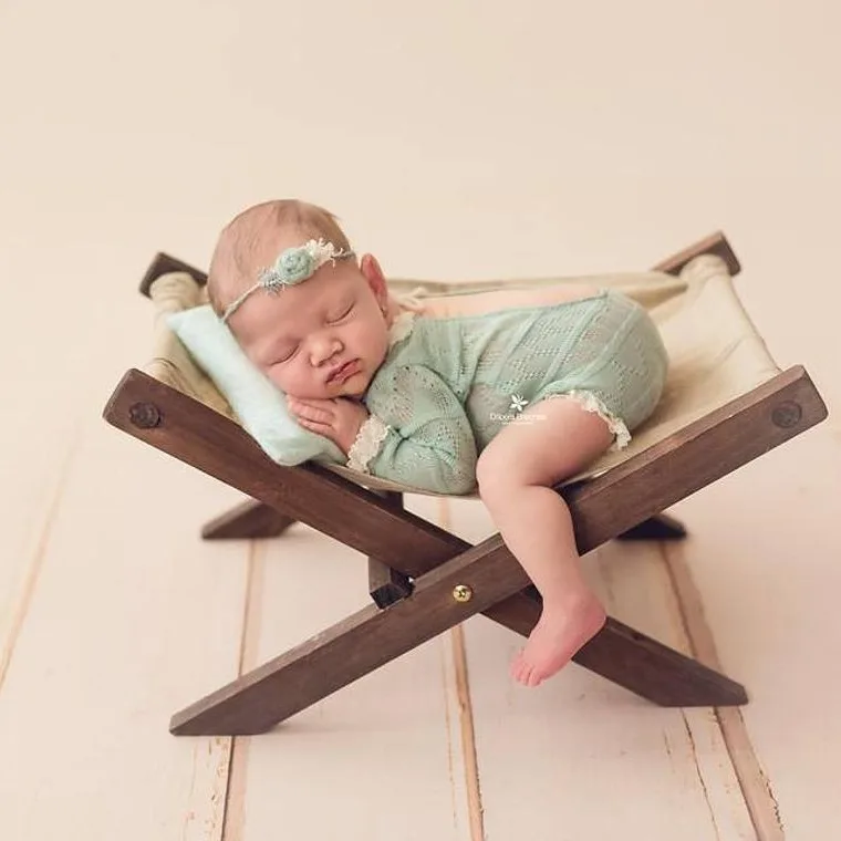 写真撮影小道具-新生児用-欧米風-レトロ-折りたたみ式リクライニングチェア-百日祝い用補助小道具