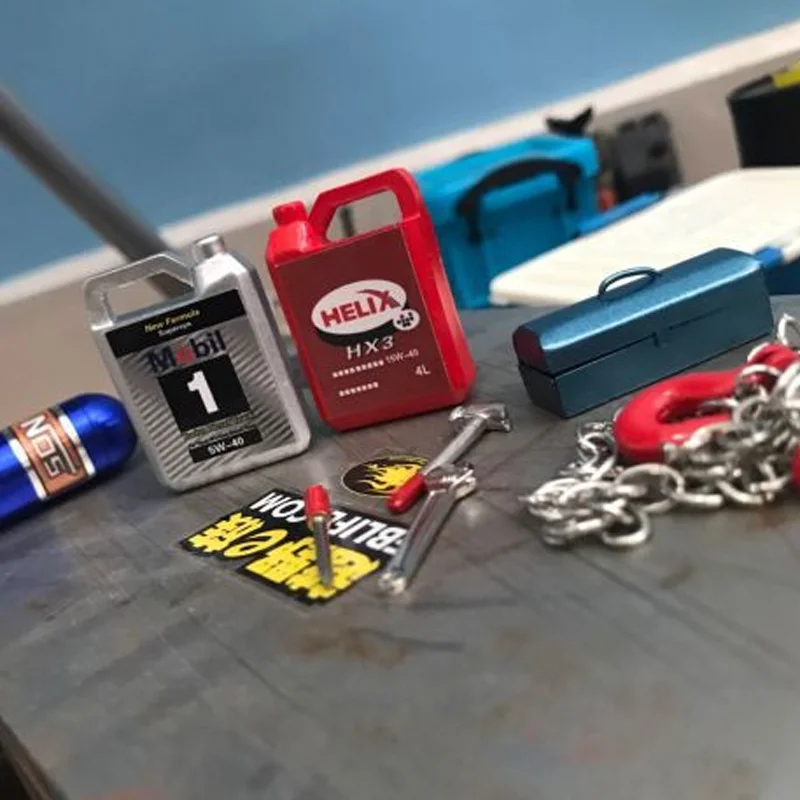 Ajrc Simulation Metal Engine Oil Barrel For 1/10 Rc Crawler Car Trx4 Defender Trx-4 Bronco Rc4wd D90 D110 Axial Scx10 90046 Rr10