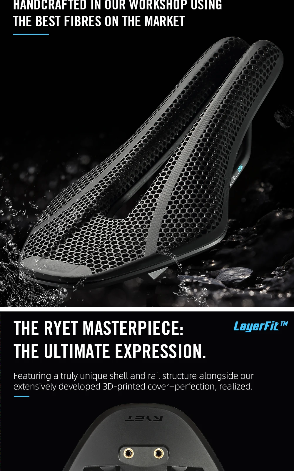 RYET 3D-Gedruckter 167g/199g TT-Sattel, 242x133mm Carbonfaser-Schiene Kurznasen-Aero-Design für Zeitfahr- und Triathlon-Fahrradteile – Detail 10