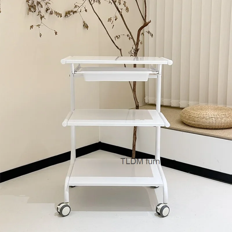 Tool Auxiliary Salon Trolley Hairdressing Rolling Nordic Makeup Trolley Tools Cart Modern Gereedschap Kar Salon Furniture HD50TC