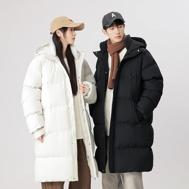 

Plus Size Unisex Parkas Men's Korean Version Casual Fashion Versatile Warm Coat Graphene Cotton Parks Medium Long Cotton Parkas