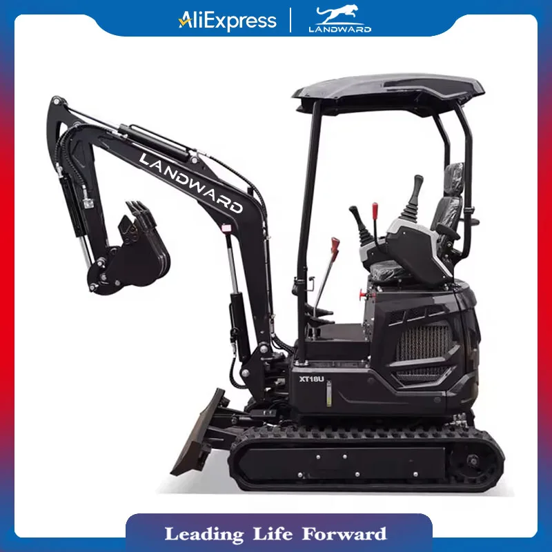 

China Landward Factory New Mini Excavator 1000kg Safe High Quality Compact 1.2 Tons To 1.8 Tons Micro Excavator Price Customized